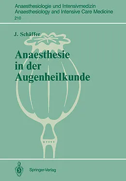 E-Book (pdf) Anaesthesie in der Augenheilkunde von J. Schäffer