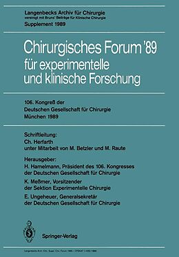 E-Book (pdf) 106. Kongreß der Deutschen Gesellschaft für Chirurgie München, 29. März  1. April 1989 von 
