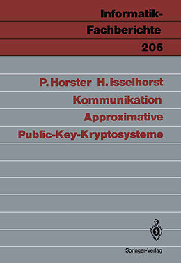 E-Book (pdf) Approximative Public-Key-Kryptosysteme von Patrick Horster, Hartmut Isselhorst