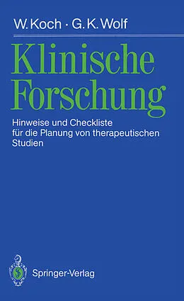 E-Book (pdf) Klinische Forschung von Winfried Koch, Gerhard K. Wolf