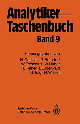 E-Book (pdf) Analytiker-Taschenbuch von Helmut Günzler, Rolf Borsdorf, Wilhelm Fresenius