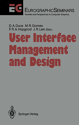Kartonierter Einband User Interface Management and Design von 