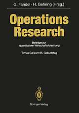 Couverture cartonnée Operations Research de 