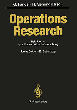 Couverture cartonnée Operations Research de 