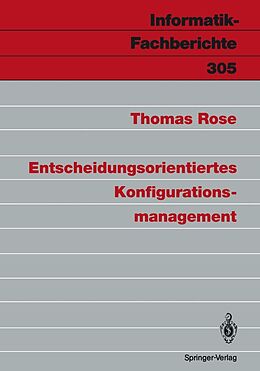 E-Book (pdf) Entscheidungsorientiertes Konfigurationsmanagement von Thomas Rose