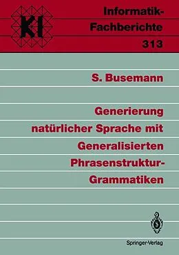 E-Book (pdf) Generierung natürlicher Sprache mit Generalisierten Phrasenstruktur-Grammatiken von Stephan Busemann