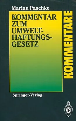 E-Book (pdf) Kommentar zum Umwelthaftungsgesetz von Marian Paschke