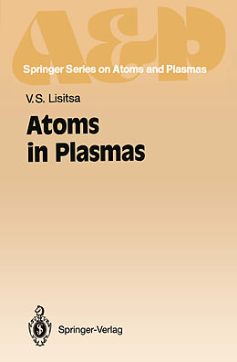 Couverture cartonnée Atoms in Plasmas de Valery S. Lisitsa