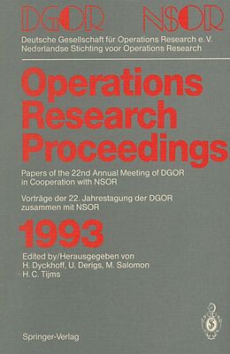E-Book (pdf) Operations Research Proceedings 1993 von 