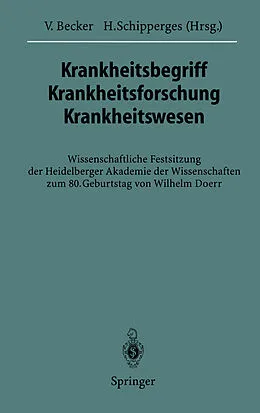 E-Book (pdf) Krankheitsbegriff Krankheitsforschung Krankheitswesen von 