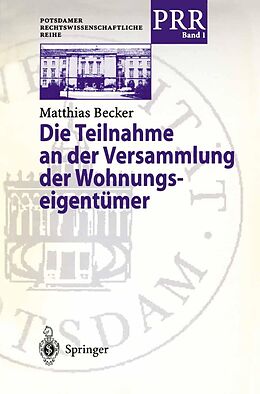 E-Book (pdf) Die Teilnahme an der Versammlung der Wohnungseigentümer von Matthias Becker