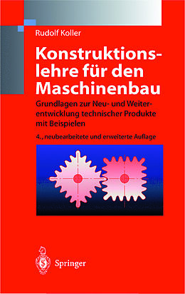 Kartonierter Einband Konstruktionslehre für den Maschinenbau von Rudolf Koller