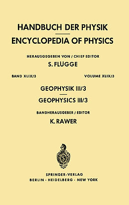 Kartonierter Einband Geophysics III/Geophysik III von 