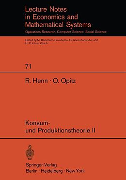 E-Book (pdf) Konsum- und Produktionstheorie II von R. Henn, O. Opitz