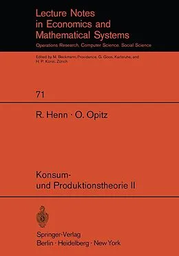 E-Book (pdf) Konsum- und Produktionstheorie II von R. Henn, O. Opitz
