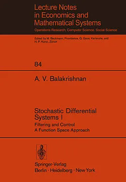 E-Book (pdf) Stochastic Differential Systems I von A. V. Balakrishnan