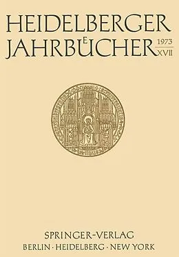 E-Book (pdf) Heidelberger Jahrbücher XVII von Hans Walter Wolff, Günter Menges, Jacob Marschak