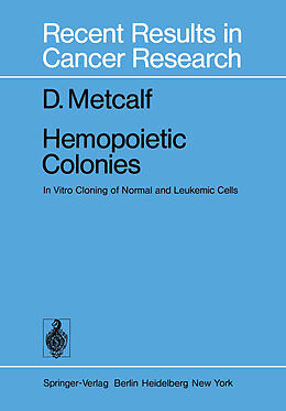 Kartonierter Einband Hemopoietic Colonies von D. Metcalf