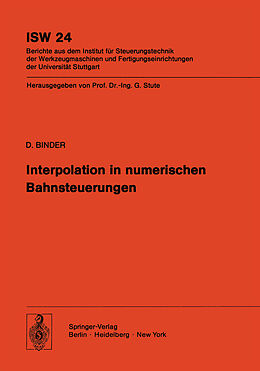 E-Book (pdf) Interpolation in numerischen Bahnsteuerungen von D. Binder