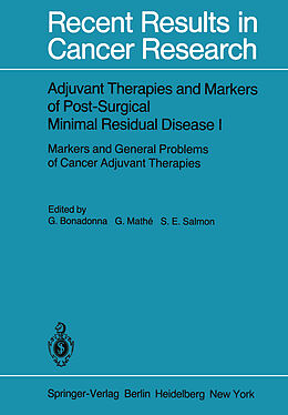 Kartonierter Einband Adjuvant Therapies and Markers of Post-Surgical Minimal Residual Disease I von 