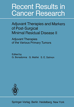 Kartonierter Einband Adjuvant Therapies and Markers of Post-Surgical Minimal Residual Disease II von 