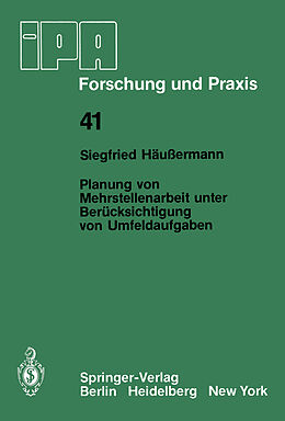 E-Book (pdf) Planung von Mehrstellenarbeit unter Berücksichtigung von Umfeldaufgaben von S. Häussermann