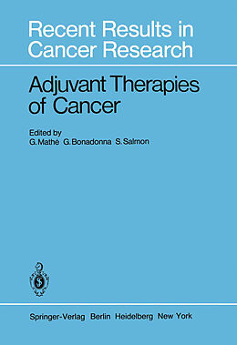 Kartonierter Einband Adjuvant Therapies of Cancer von 