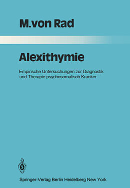 Kartonierter Einband Alexithymie von M. v. Rad