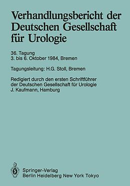 E-Book (pdf) Verhandlungsbericht der Deutschen Gesellschaft für Urologie von 