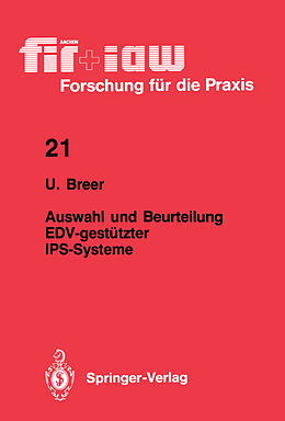 E-Book (pdf) Auswahl und Beurteilung EDV-gestützter IPS-Systeme von Uwe Breer
