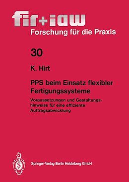 E-Book (pdf) PPS beim Einsatz flexibler Fertigungssysteme von Klaus Hirt