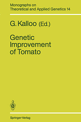 Couverture cartonnée Genetic Improvement of Tomato de 