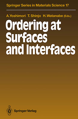 Couverture cartonnée Ordering at Surfaces and Interfaces de 