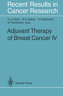 Kartonierter Einband Adjuvant Therapy of Breast Cancer IV von 