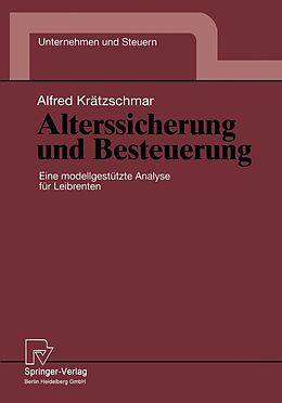 E-Book (pdf) Alterssicherung und Besteuerung von Alfred Krätzschmar