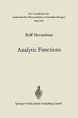 E-Book (pdf) Analytic Functions von Rolf Nevanlinna