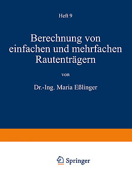 E-Book (pdf) Berechnung von einfachen und mehrfachen Rautenträgern von Maria Eßlinger