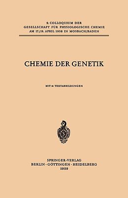 E-Book (pdf) Chemie der Genetik von Hans Ris, Günther Siebert, Max Alfert