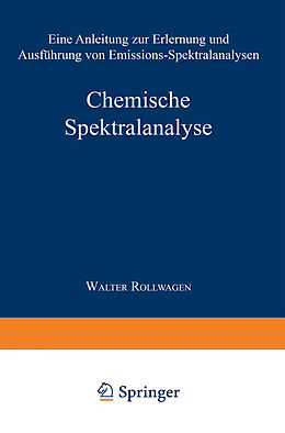Kartonierter Einband Chemische Spektralanalyse von Wolfgang Seith