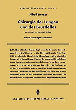 E-Book (pdf) Chirurgie der Lungen und des Brustfelles von Alfred Brunner
