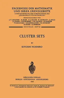 E-Book (pdf) Cluster Sets von Kiyoshi Noshiro
