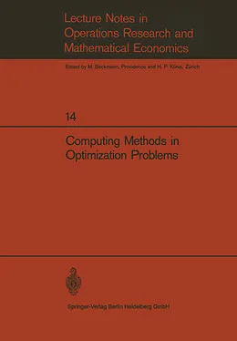 E-Book (pdf) Computing Methods in Optimization Problems von G. Arienti, A. De Maio, G. Guardabassi