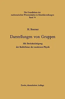 E-Book (pdf) Darstellungen von Gruppen von Hermann Boerner
