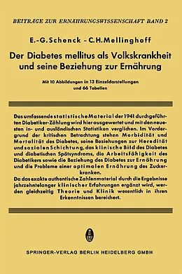 E-Book (pdf) Der Diabetes Mellitus als Volkskrankheit und seine Beziehung zur Ernährung von E.-G. Schenk, C.H. Mellinghoff