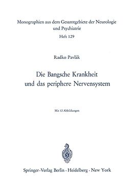 E-Book (pdf) Die Bangsche Krankheit und das periphere Nervensystem von R. Pavlak