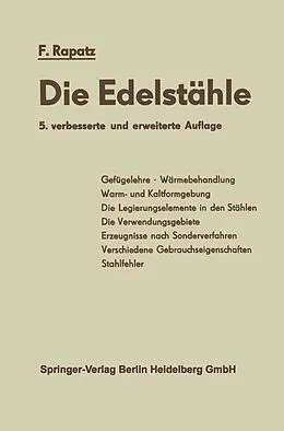 E-Book (pdf) Die Edelstähle von F. Rapatz