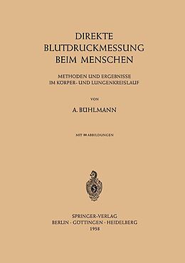 E-Book (pdf) Direkte Blutdruckmessung Beim Menschen von Albert Bühlmann