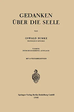E-Book (pdf) Gedanken über die Seele von Oswald Bumke