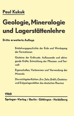 E-Book (pdf) Geologie, Mineralogie und Lagerstättenlehre von Paul Kukuk