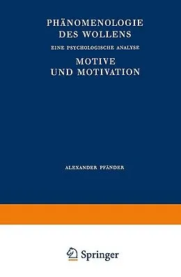 E-Book (pdf) Phänomenologie des Wollens von A. Pfänder